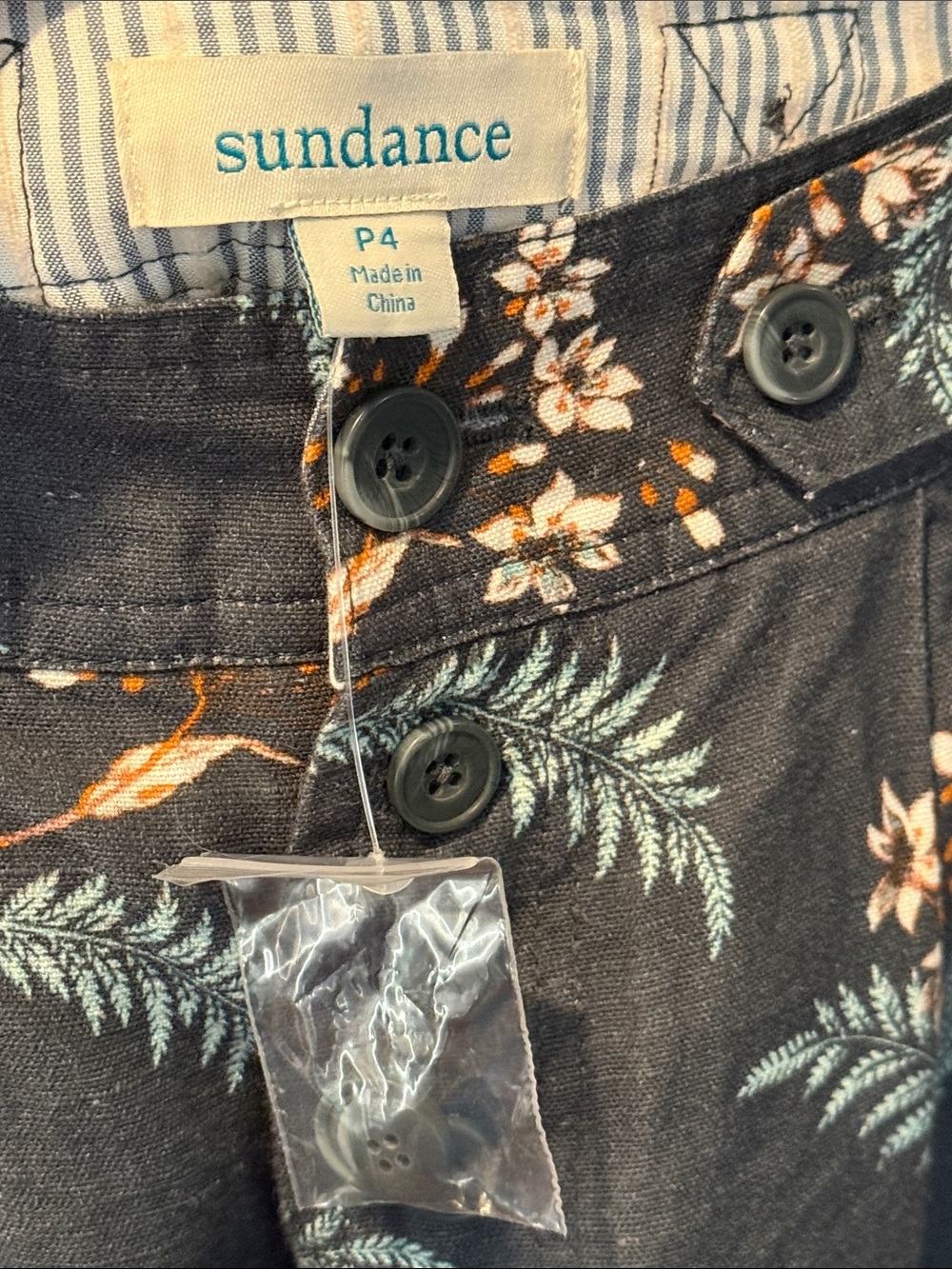 New Sundance Breezy Benicia Linen Pleated Button Fly Pants Size 4 Petite - Picture 6 of 15